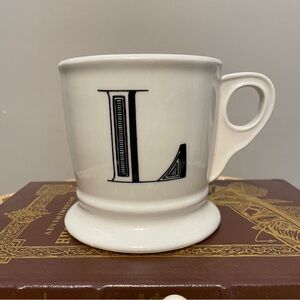 Anthropologie Initial L Coffee Mug